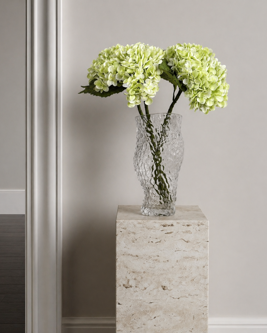Lysergrøn Hortensia Buket