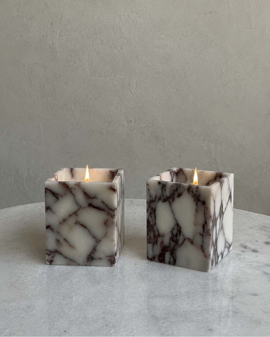 Cube Candle Holder - Calacatta Viola