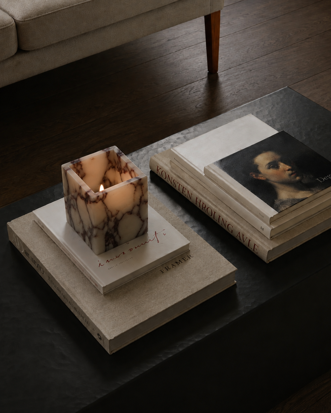 Cube Candle Holder - Calacatta Viola